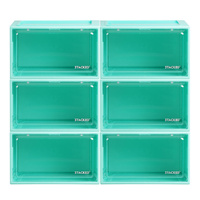 6x Sneaker Display Case Shoe Cyan