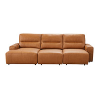 Albany Sofa Leather with Tan Color