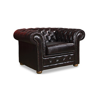 ROCHESTER SOFA 1 SEATER BROWN