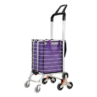 Foldable Shopping Cart Trolley 35L Grocery Bag Rolling Wheel Portable