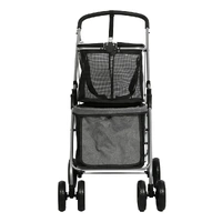 Pet Stroller 2-Tier Dog Cat Carrier Foldable