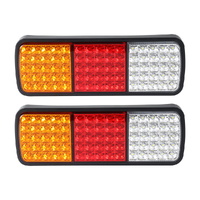 Pair 75 LED Tail Lights Stop Reverse Indicator 12V Ute Trailer Caravan Truck Boat