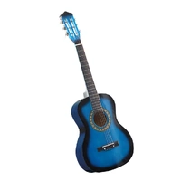  34 Inch Wooden Folk Acoustic Blue