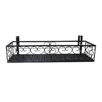  Plant Stand Outdoor Indoor Home Black Rectangle
