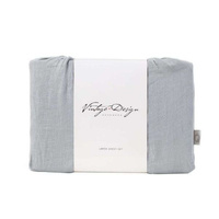 Dove Grey Linen Sheet Sets by Vintage Design Homeware Double