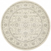 Evoke 261 White Round by Rug Culture -240X240CM - ROUND