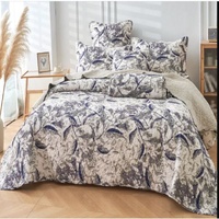 Forest Dreams 100% Cotton Quilted 3 pcs Bedspread Coverlet Set Queen