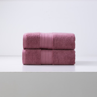 Brentwood 650 GSM Low Twist 2 Pack Rose Bud Bath Sheet by Renee Taylor