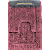 2 Piece 2200 GSM Tufted Rosebud Bath Mat Set by Renee Taylor