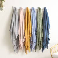 Newland Polyester Chenille French Blue Throw by Renee Taylor