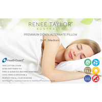 Australian Made Down Alternate Standard Pillow by Renee Taylor Soft Medium