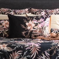 300 TC Grevillea Cotton Reversible Onyx European Pillowcase by Renee Taylor