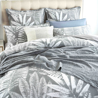 Raven Jacquard Charcoal Quilt Cover Set by Renee Taylor Super King