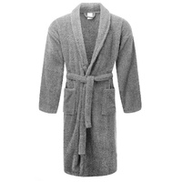 Chalet Quick Dry Terry Cotton Fossil Small/ Medium Bath Robes by Renee Taylor