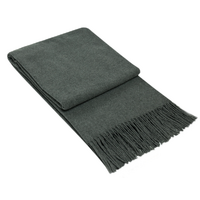 Paddington Throw - Fine Wool Blend - Dark Grey