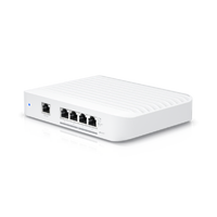 UniFi Switch Flex XG - Layer 2 switch with (4) 10GbE RJ45 ports and (1) GbE, 802.3at PoE+ RJ45 input.