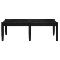 Kelly Loom Oak Bench (Black)