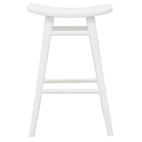 Aria Oval Solid Timber Counter Stool (White)