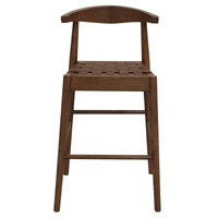 Elliot Leather Kitchen Counter Stool (Walnut)