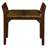 Wilson Genuine Goat Hide Single Seater Stool/Bench (Mahogany)