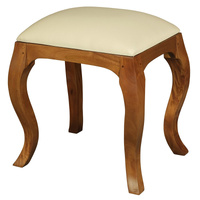 Eloise Cabriole Leg Dressing Stool (Light Pecan)
