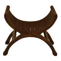 Maeve Solid Mahogany Single Seater Stool (Mahogany)