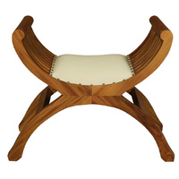 Sloan Single Seater Upholstered Stool (Light Pecan)
