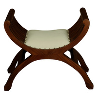 Sloan Single Seater Upholstered Stool (Mahogany)