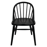 Vera Solid Oak Dining Chair - Set of 2 (Black)
