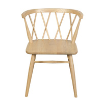 Sierra Cross Back Oak Chair - Set of 2 (Natural)