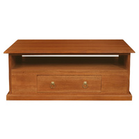 Tasmania 2 Drawer Coffee Table - Light Pecan