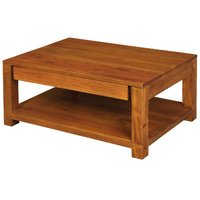 Amsterdam 2 Drawer Coffee Table - Light Pecan