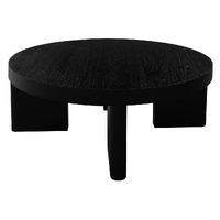 Apollo Round Solid Mindi Timber Coffe Table (Black)
