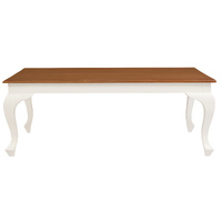 Queen Anne Coffee Table 120 x 70 cm - White Caramel