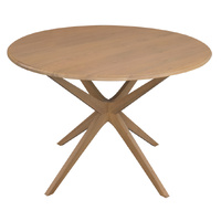 Dion Solid Oak Round Dining Table (Natural)