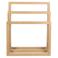 Nobu Solid White Cedar Wood Towel Stand (Natural)
