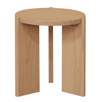 Apollo Round Solid Timber Side Table (Natural)