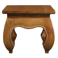 Dynasty Solid Mahogany Timber Lamp Table (Light Pecan)