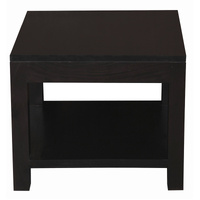 Amsterdam Solid Mahogany Timber Lamp Table 60 x 60 cm (Chocolate)