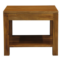 Amsterdam Solid Mahogany Timber Lamp Table 60 x 60 cm (Light Pecan)