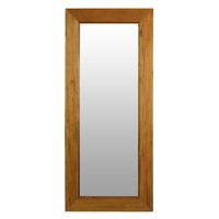Toby Solid Mahogany Timber Standing Mirror (Light Pecan)