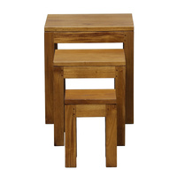 Amsterdam Nest of Table Set of 3 (Light Pecan)