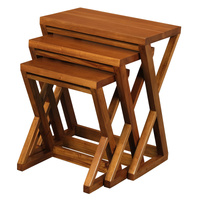 Manhattan Nest of Tables - Set of 3 (Light Pecan)
