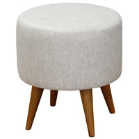 Manhattan Round Ottoman (Light Grey)