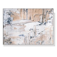 90cmx135cm  Modern Abstract Oil Painting Style White Frame Canvas Wall Art 
