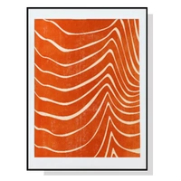 100cmx150cm Abstract Orange Black Frame Canvas Wall Art 