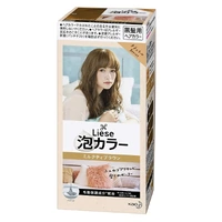 [6-PACK] Japan Liese Black Hair with Foam Hair Dye 108ml (11 Colors Available) Milk Tea Brown