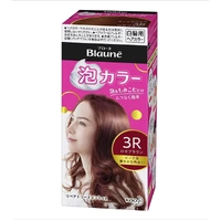 [6-PACK] Japan Blaune White Hair With Foam Hair Dye Natural Series 108ml ( 7 Colors Available ) Rose Brown