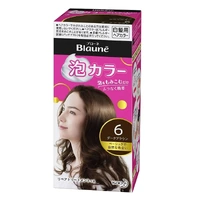 [6-PACK] Japan Blaune White Hair With Foam Hair Dye Natural Series 108ml ( 7 Colors Available ) Dark Brown
