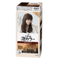 [6-PACK] Japan Liese Black Hair with Foam Hair Dye 108ml (11 Colors Available) Cocoa Brown